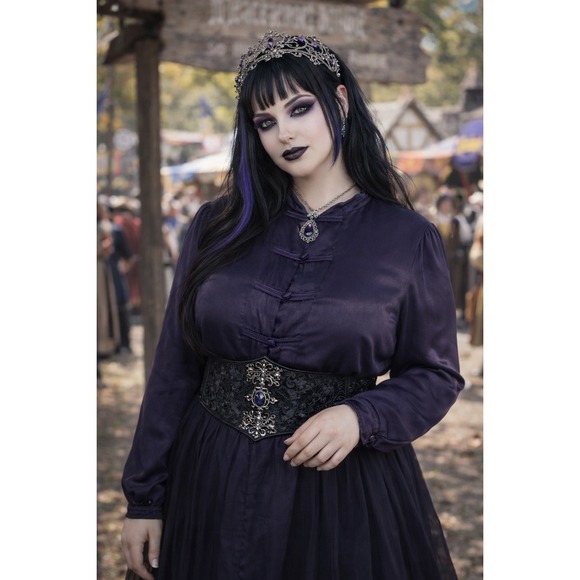 April Cornell Tops - Vintage April Cornell‎ Top Blouse M Asian Ethnic Dark Goth Romantic Regency Boho